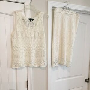 Two piece crochet skirt and top